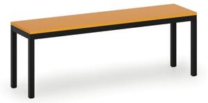 Šatní lavice, sedák - lamino, délka 1200 mm, oranžová