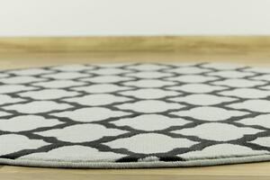 Balta Kulatý koberec LUNA 503402/89942 šedý / černý Rozměr: průměr 70 cm