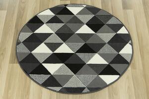 Balta Kulatý koberec LUNA 503430/56911 šedý trojúhelníky Rozměr: průměr 70 cm