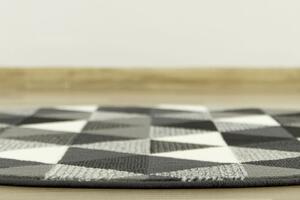 Balta Kulatý koberec LUNA 503430/56911 šedý trojúhelníky Rozměr: průměr 60 cm