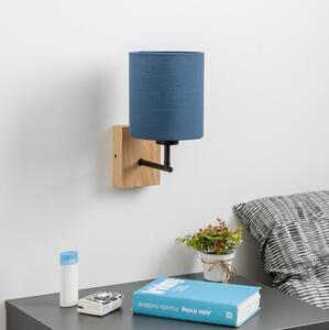 Brilagi - Nástěnná lampa NUBILA WOOD 1xE27/25W/230V dub/tmavě modrá