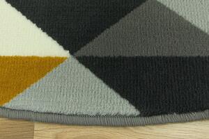Balta Kulatý koberec LUNA 503652/89915 trojúhelníky žluté Rozměr: průměr 60 cm