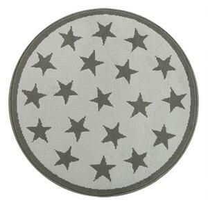 Balta Kulatý koberec LUNA 533909/89911 hvězdy světle šedý Rozměr: průměr 80 cm