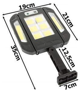 Verk 12291 Solární osvětlení 136 LED, IP67, senzor pohybu,/soumraku, dálkové ovládání