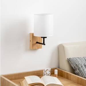 Brilagi - Nástěnná lampa NUBILA WOOD 1xE27/25W/230V dub/bílá