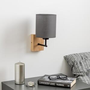 Brilagi - Nástěnná lampa NUBILA WOOD 1xE27/25W/230V dub/antracit