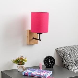 Brilagi - Nástěnná lampa NUBILA WOOD 1xE27/25W/230V dub/růžová