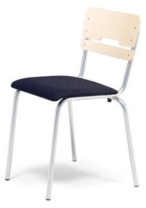 AJ Produkty Školní židle SCIENTIA, sedák 360x360 mm, výška 460 mm, bříza, černý potah