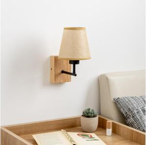 Brilagi - Nástěnná lampa NUBILA WOOD 1xE27/25W/230V dub/světle hnědá