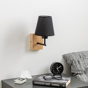 Brilagi - Nástěnná lampa NUBILA WOOD 1xE27/25W/230V dub/černá
