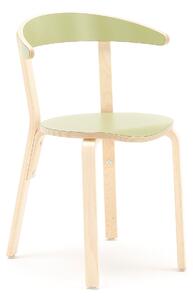 AJ Produkty Dřevěná židle LINUS, výška sedáku 450 mm, lamino, zelená