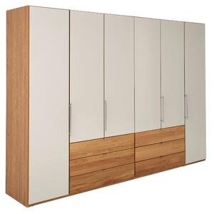 ŠATNÍ SKŘÍŇ S OTOČNÝMI DVEŘMI, dub, barvy dubu, šampaňská, 300/216/58 cm Dieter Knoll - Šatní skříně