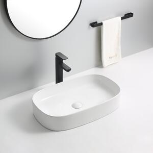 Erga Luella, umyvadlo na desku 610x375x120 mm, bílá lesklá, ERG-V03-9612-WH