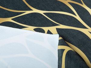 Biante Sametový běhoun na stůl Tamara TMR-003 Zlaté ornamenty na černozeleném 20x120 cm