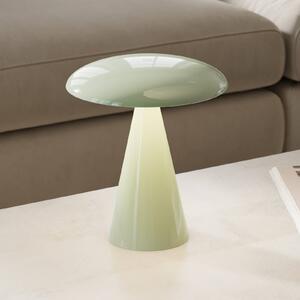 Beacon Lighting LED stolní lampa s dobíjecím akumulátorem, Kinoko, zelená, 27 cm,, stmívatelný, Zelená, Obývací pokoj / jídelna, Plast, Moderní