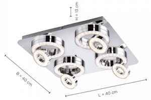 Leuchten Direkt 14522-17 - LED Bodové svítidlo TIM 4xLED/2,8W/230V + 4xLED/3,1W