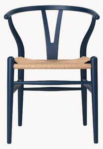 Dřevěná židle s ručně tkaným sedákem CH24 Wishbone Chair