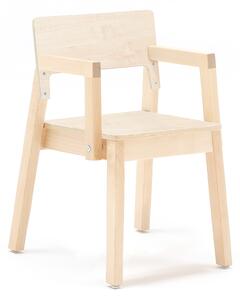 AJ Produkty Dětská židle LOVE, s područkami, výška 380 mm, bříza, bříza