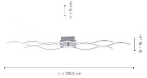 Leuchten Direkt 15167-55-LED Přisazený lustr WAWE 2xLED/12,5W/230V+LED/17W