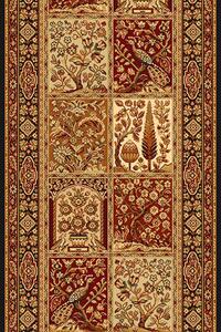 Běhoun vlněný Agnella Isfahan Timor Černý Šíře: 80 cm