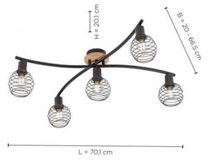 Leuchten Direkt 15925-79 - Přisazený lustr EUGEN 5xE14/40W/230V