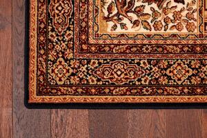 Běhoun vlněný Agnella Isfahan Timor Černý Šíře: 80 cm