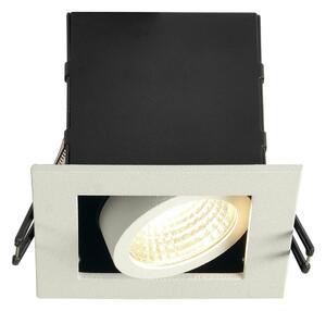 SLV BIG WHITE SADA KADUX 1, vestavné svítidlo, jedna žárovka, LED, 3000K, hranaté, bílé matné, 38°, 9 W, vč. ovladače 115701