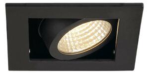 SLV BIG WHITE SADA KADUX 1, vestavné svítidlo, jedna žárovka, LED, 3000K, hranaté, černé matné, 38°, 9 W, vč. ovladače 115700