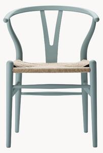 Dřevěná židle s ručně tkaným sedákem CH24 Wishbone Chair