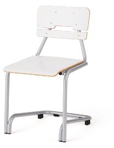 AJ Produkty Školní židle DOCTRINA, výška 450 mm, bílá