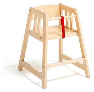 AJ Produkty Dětská židle BJÖRNE, se středovým popruhem, výška 370 mm, bříza