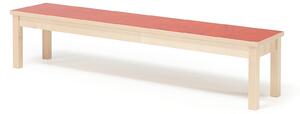 AJ Produkty Lavice ZET, 1670x440 mm, bříza, červené linoleum