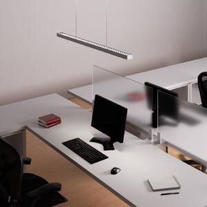 LED závěsná lampa Jolinda pro kancelář, stříbrná