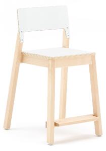 AJ Produkty Vysoká dětská židle LOVE, výška 500 mm, bříza, bílá