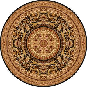 Kulatý vlněný koberec Agnella Agnus Egon Černý Rozměr: průměr 300 cm
