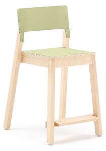AJ Produkty Vysoká dětská židle LOVE, výška 500 mm, bříza, zelená