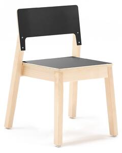 AJ Produkty Dětská židle LOVE, výška 380 mm, bříza, černá