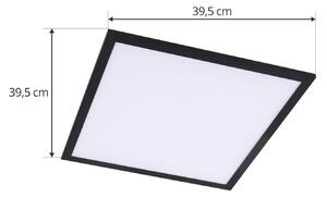 LED panel Lindby Enhife, černý, 39,5x39,5 cm