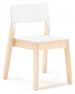 AJ Produkty Dětská židle LOVE, výška 380 mm, bříza, bílá