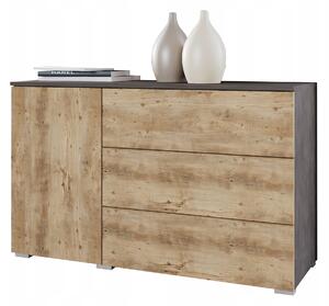 Komoda Bratex 110 x 39 x 68 cm antracit , kaštanově matná