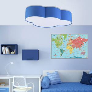 Stropní svítidlo Cloud, textil, 62 x 45 cm, modrá barva
