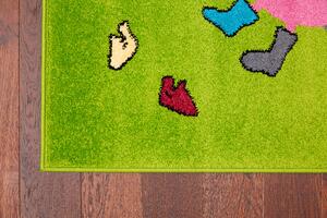 Dětský kusový koberec Agnella Funky TOP IWO zelený Rozměr: 100x170 cm