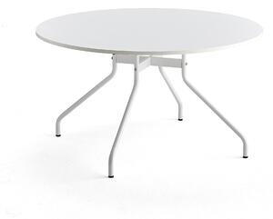 AJ Produkty Stůl AROUND, Ø1300 mm, bílá, bílá