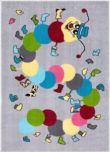 Dětský kusový koberec Agnella Funky TOP IWO Grafitový Rozměr: 133x180 cm
