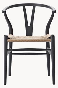 Dřevěná židle's ručně tkaným sedákem CH24 Wishbone Chair