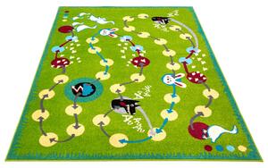 Dětský kusový koberec Agnella Funky Top Myk Zelený Rozměr: 133x180 cm