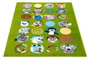 Dětský kusový koberec Agnella Funky TOP SUS zelený Rozměr: 133x180 cm