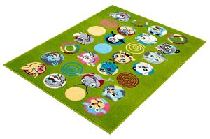 Dětský kusový koberec Agnella Funky TOP SUS zelený Rozměr: 160x220 cm