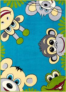 Dětský kusový koberec Agnella Funky TOP TIG smaragd Rozměr: 133x180 cm