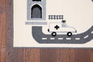 Dětský kusový koberec Agnella Funky Top Super Město krémový Rozměr: 200x280 cm